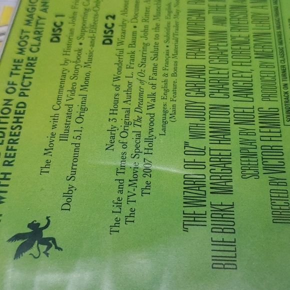 Warner video electronics media dvd the wizard of oz - Picture 8 of 10